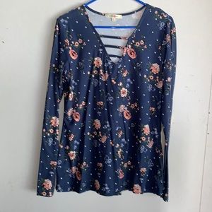 Long sleeve floral shirt